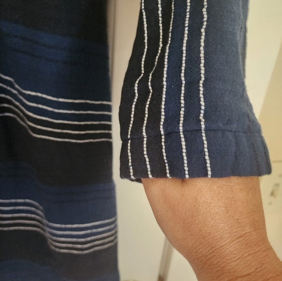 Ace & jig mini shift dress navy double cloth organic cotton size sm earthy - Picture 8 of 9